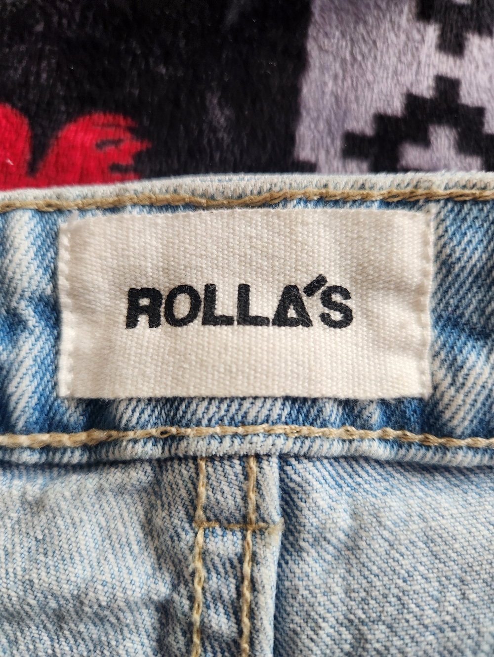 Rolla's Dusters High Rise Slim Jeans G'Day Mate Light Wash Size 25 Mom Jean EUC - Picture 6 of 9